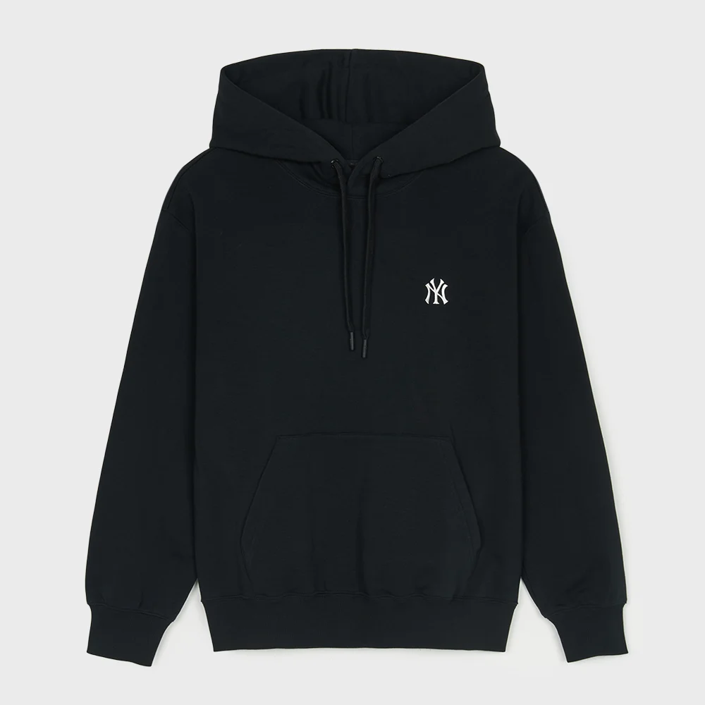 基本款 小標誌 寬鬆版型 連帽衫 NY (Black)