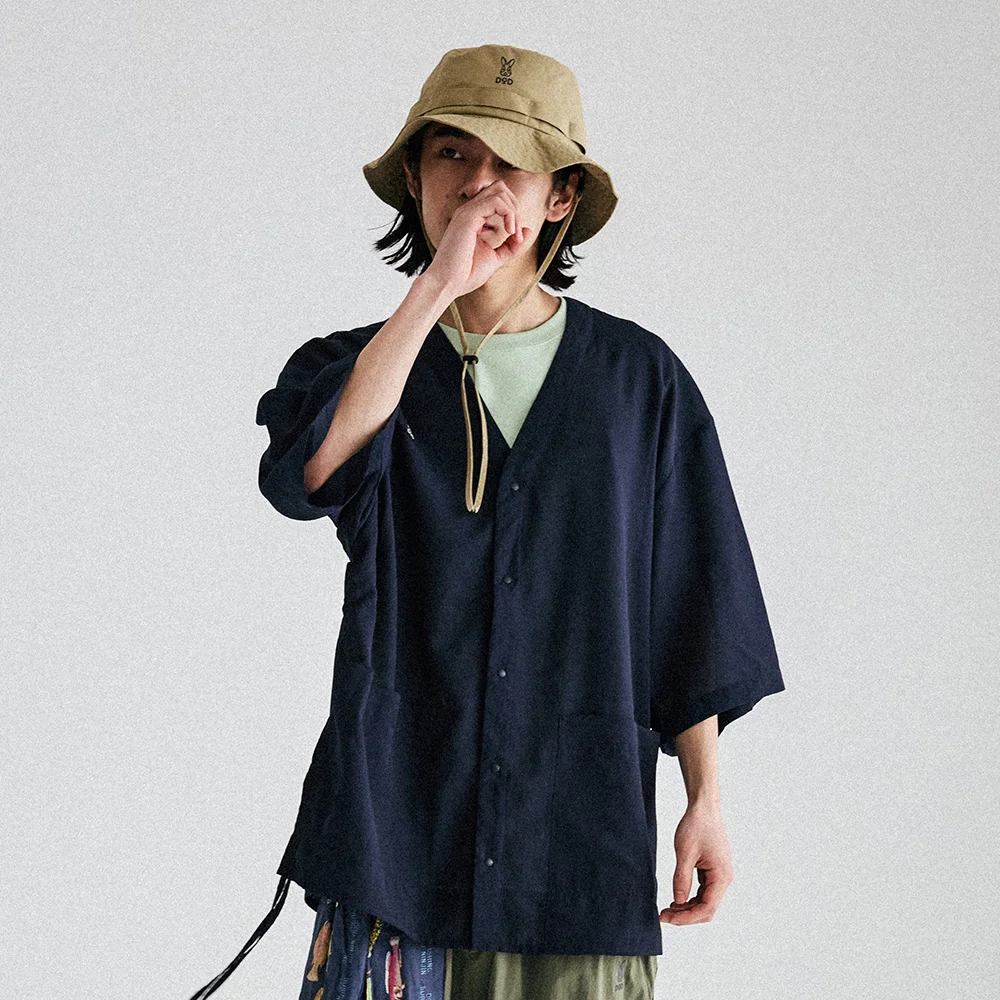 Kanta 短袖 襯衫外套(NAVY)