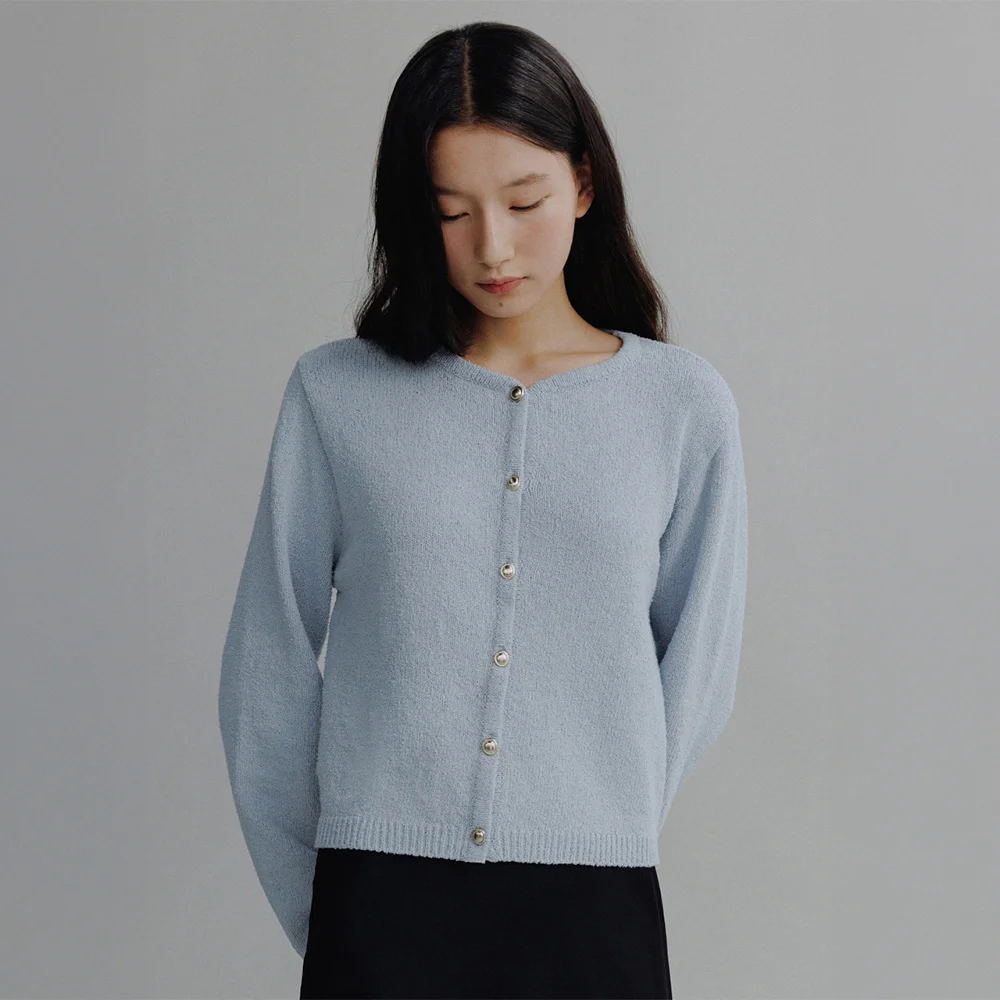 ERIN BOUCLE CARDIGAN_SKY BLUE