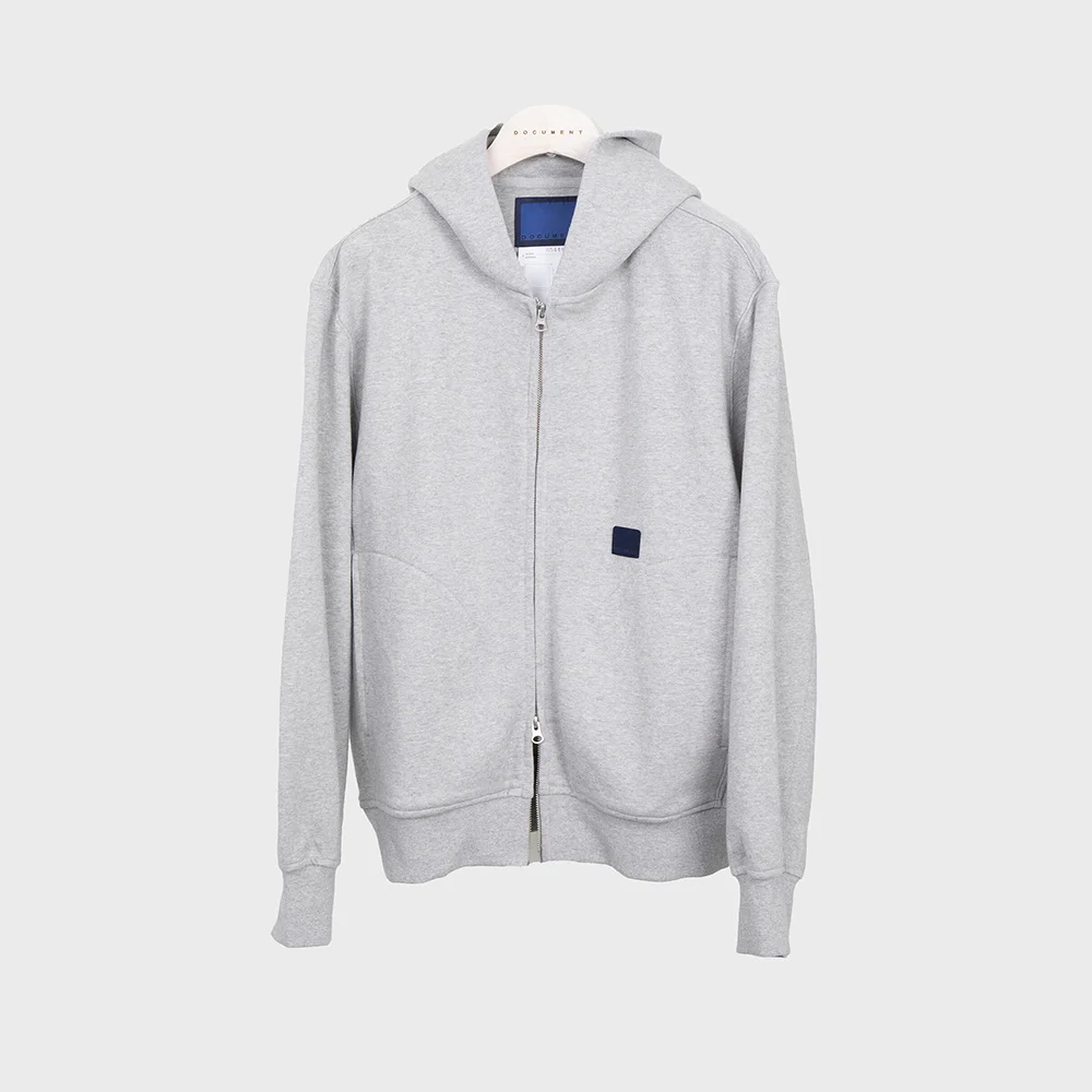 HOODED ZIP UP_GREY