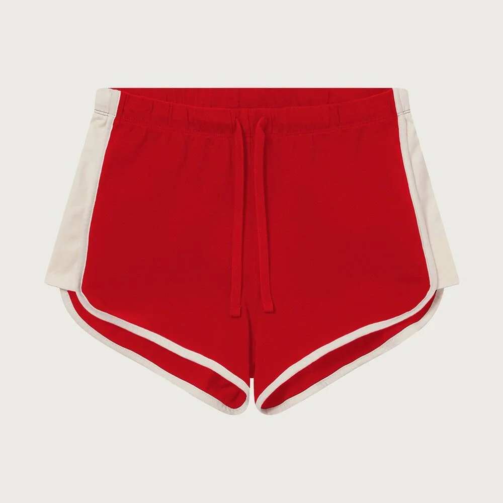 女裝 撞色 海豚 短褲 Red