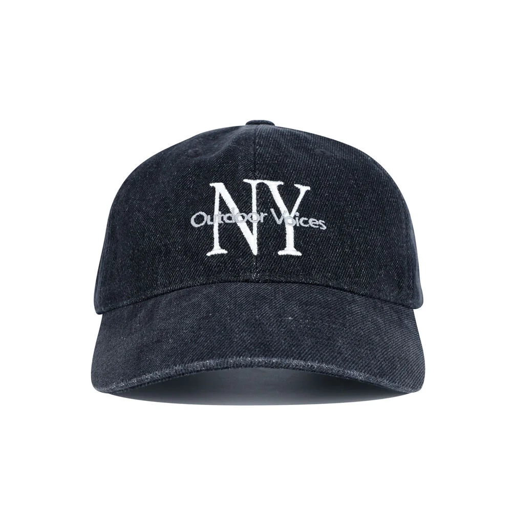 NY WASHED DENIM CAP (CHARCOAL)