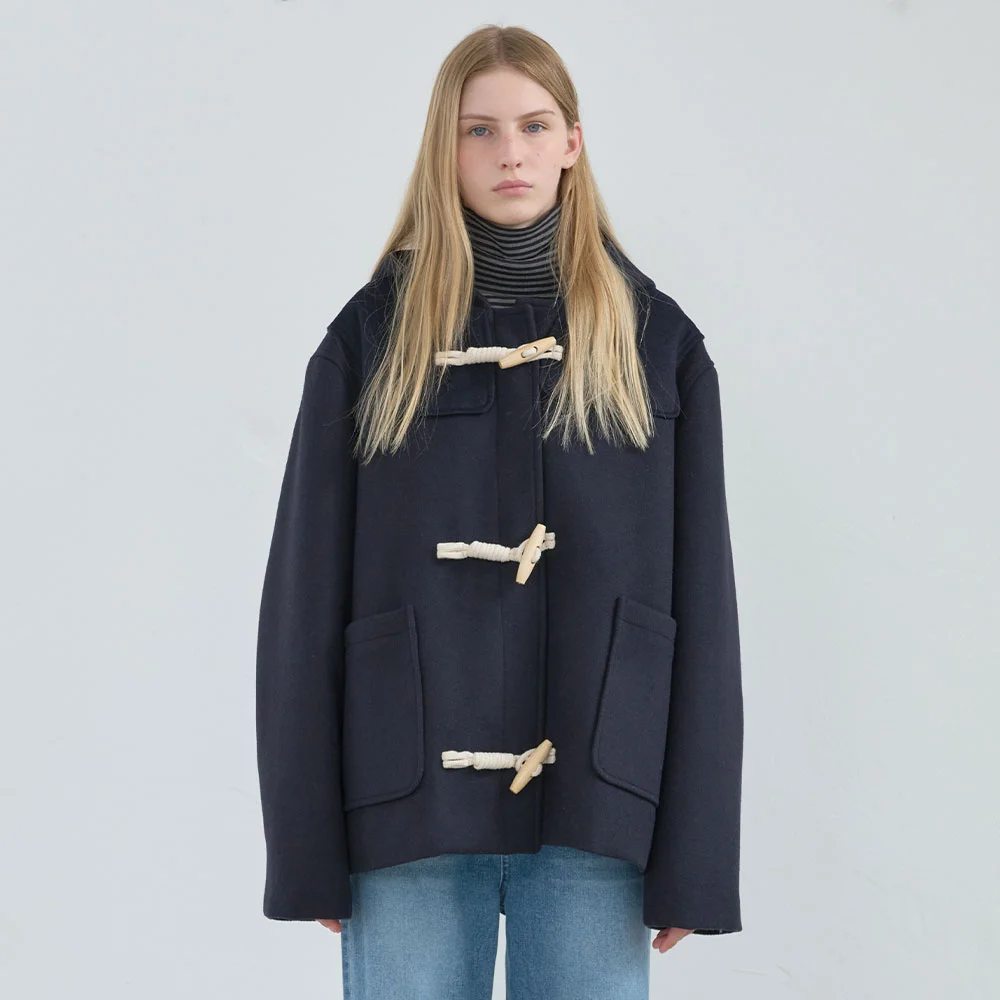 連帽衫 Duffle 大褸 (Navy)