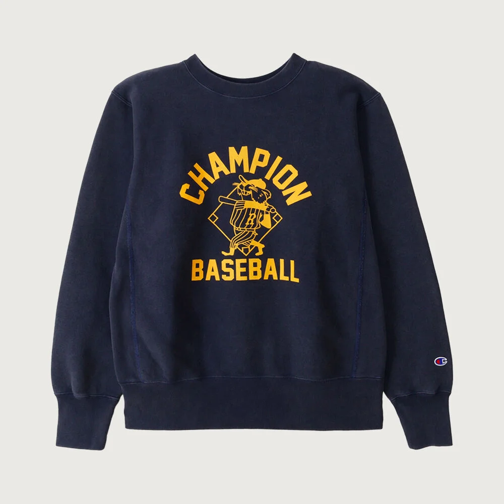 反織 BASEBALL 標準版型 加絨 衛衣 Midnight Blue