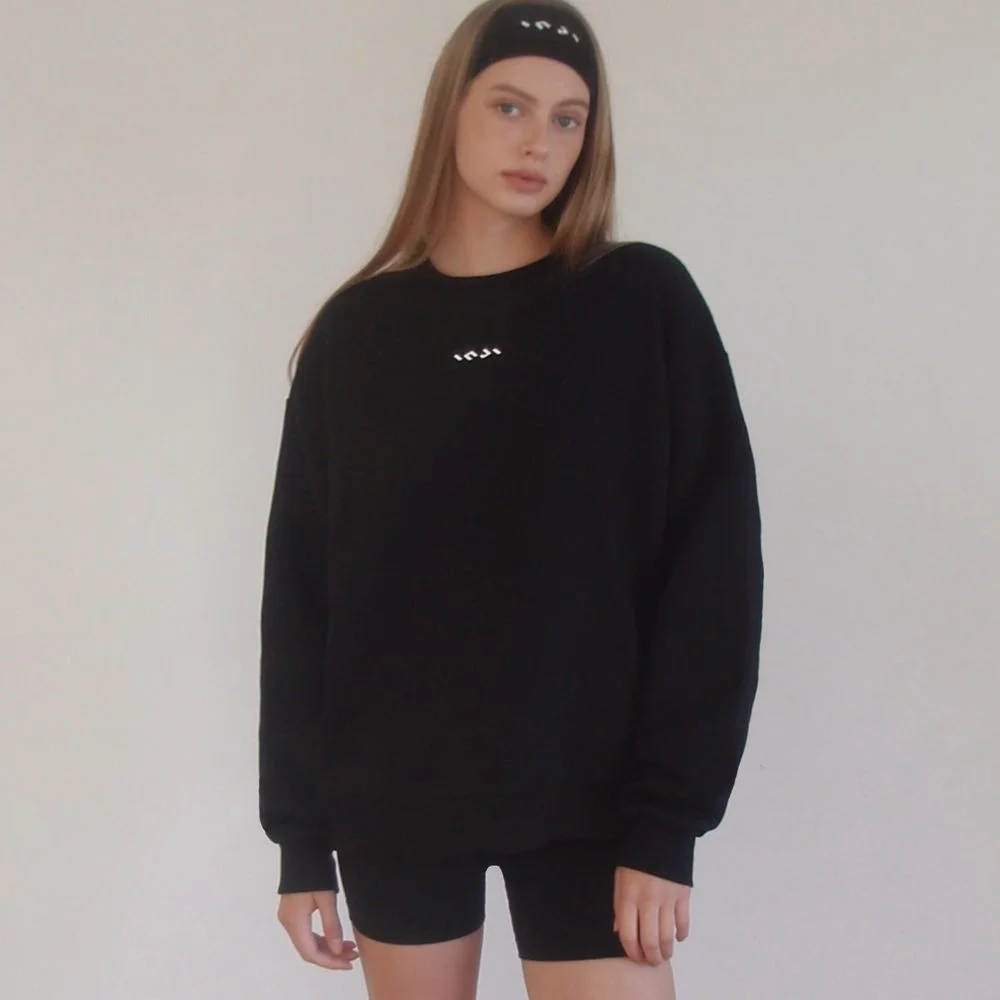 Fleece Oversized Sweatshirt 黑色