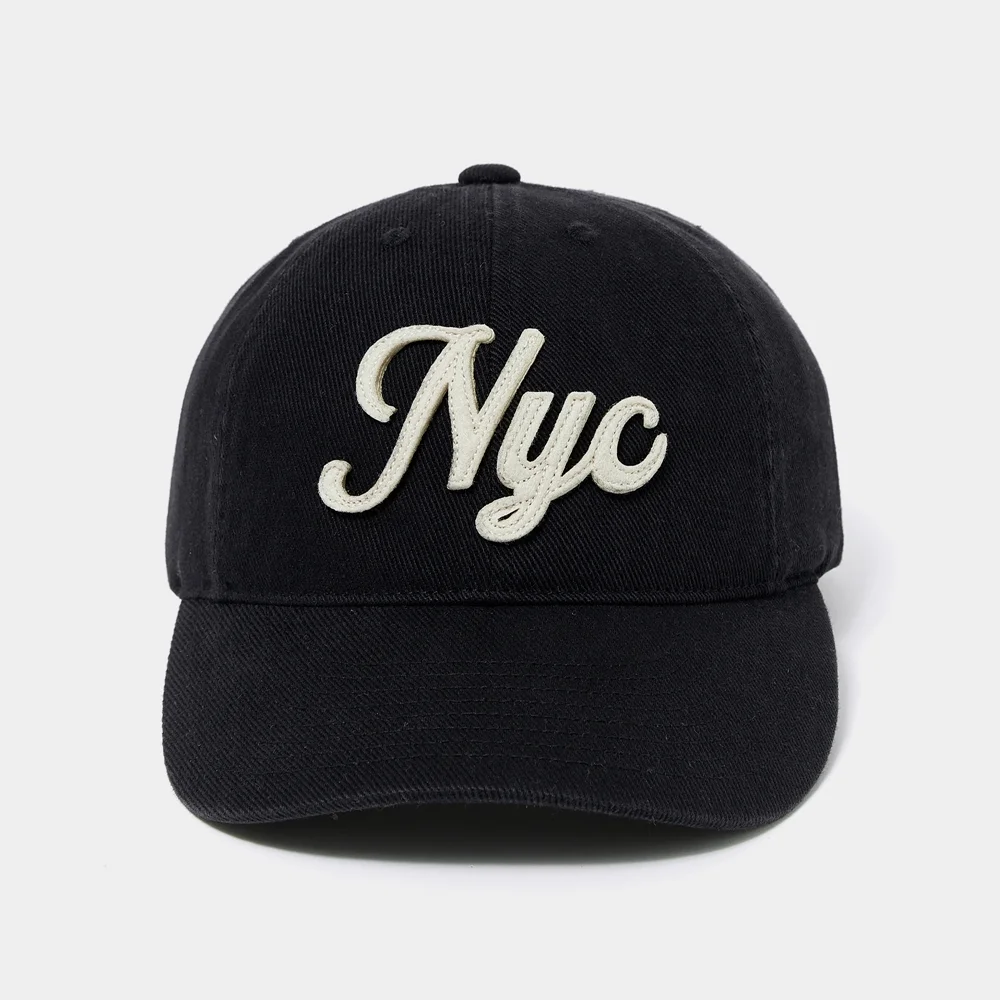 NYC TWILL WASHING BALL CAP 黑色