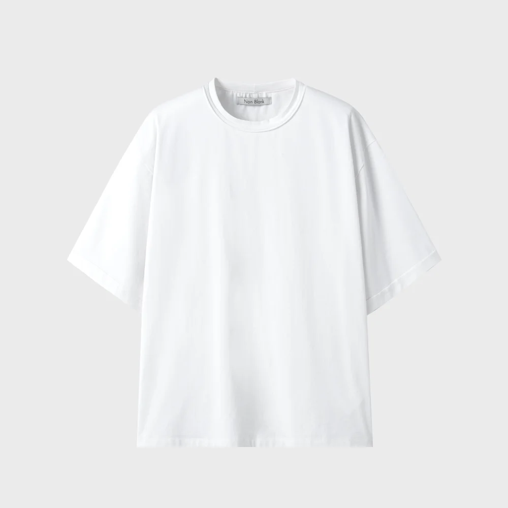 剪裁 Off 半 衣袖 T恤_WHITE / NE-TC025008-20