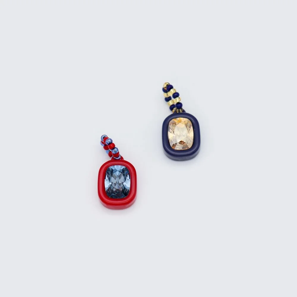 Bling pop swarovski stone pendant Swarovski 方形 石洗 吊飾 Homaika 吊飾