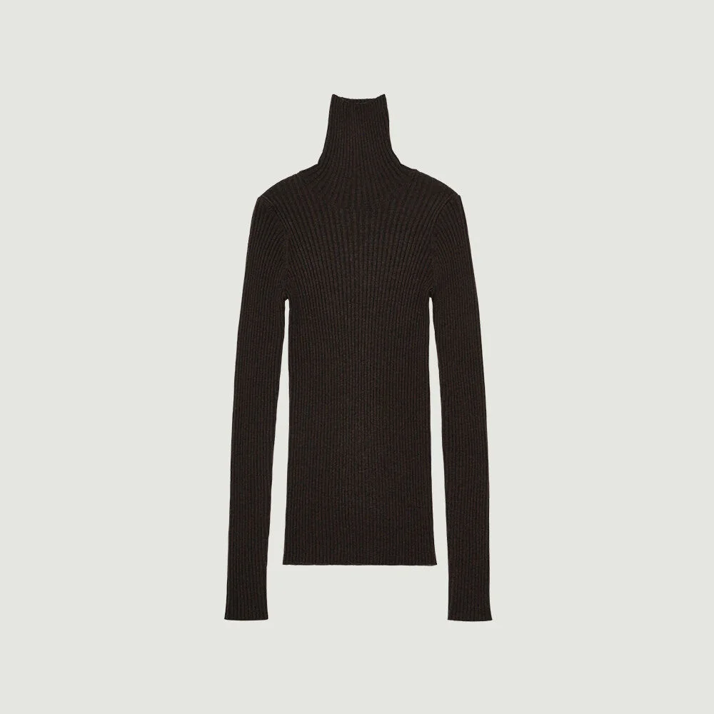 AYA HIGH NECK KNIT (BROWN)