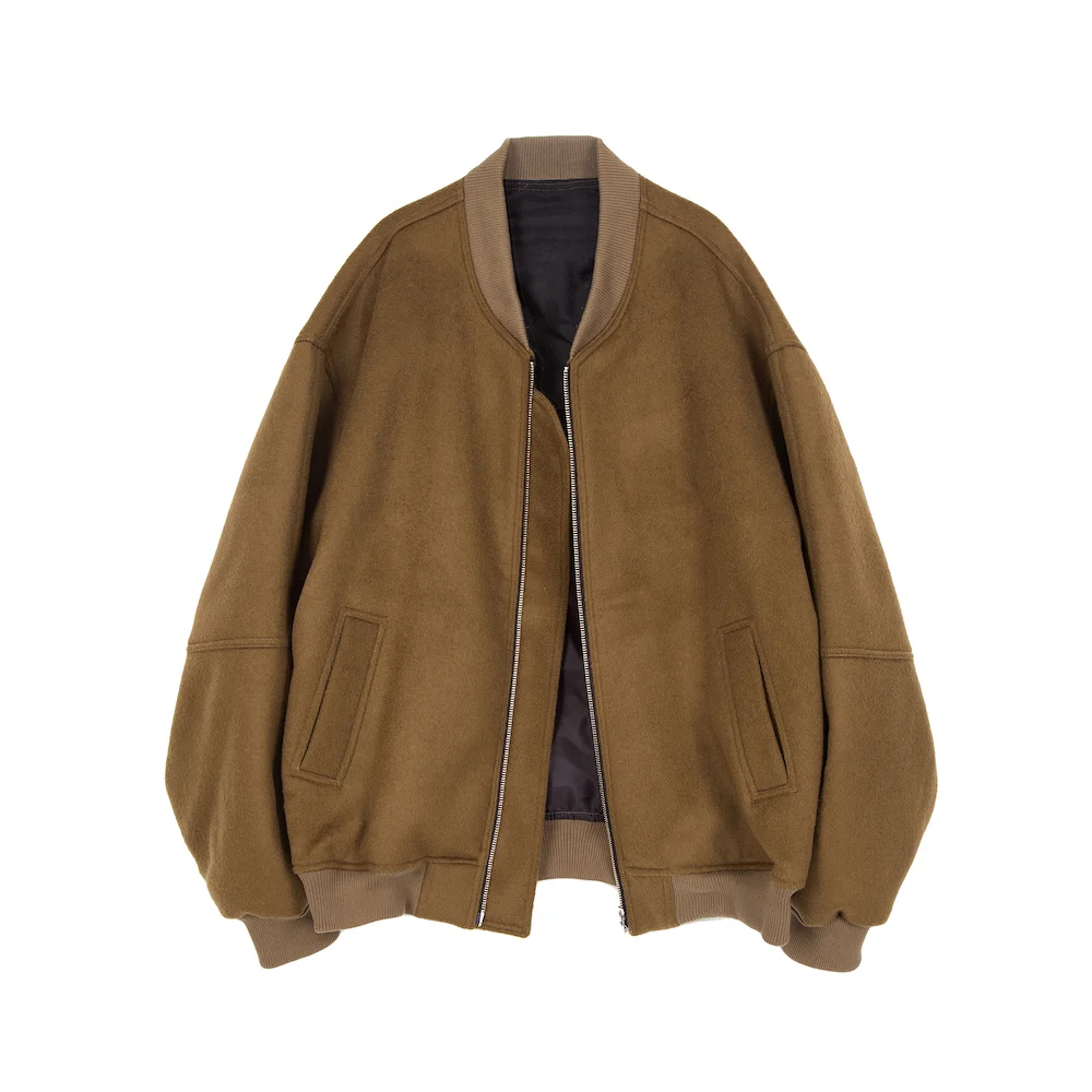 WOOL BOMBER JACKET OLIVE