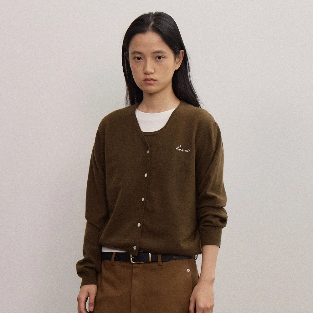 FAIR KNIT TWIN CARDIGAN (KHAKI)