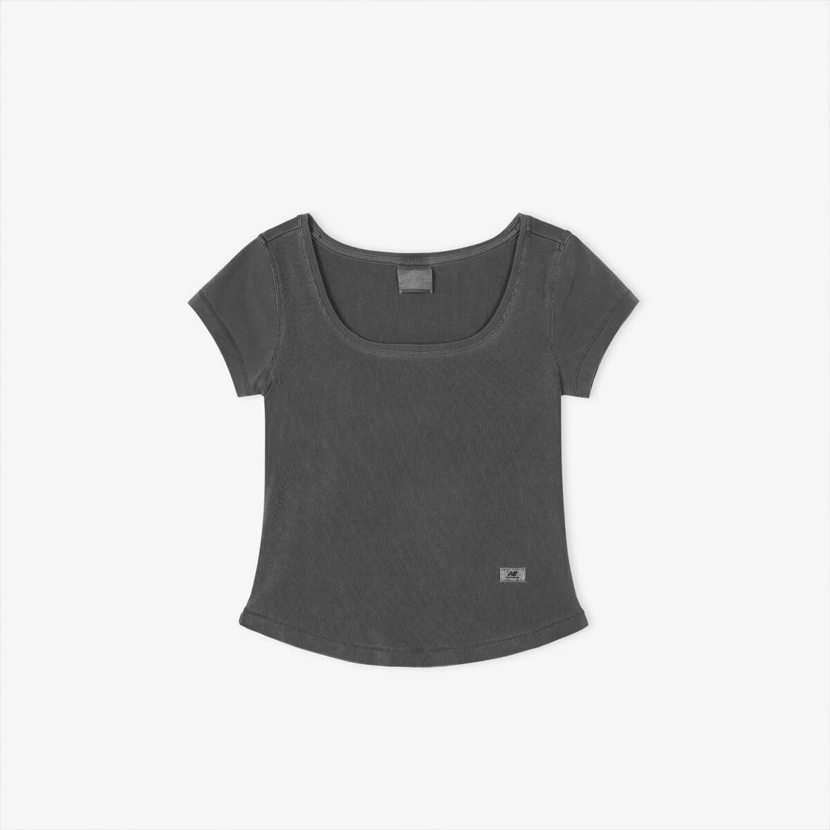 NBNEG2W472 / WOMEN Fitted 方領 帽 短袖T恤 (D/CHARCOAL)