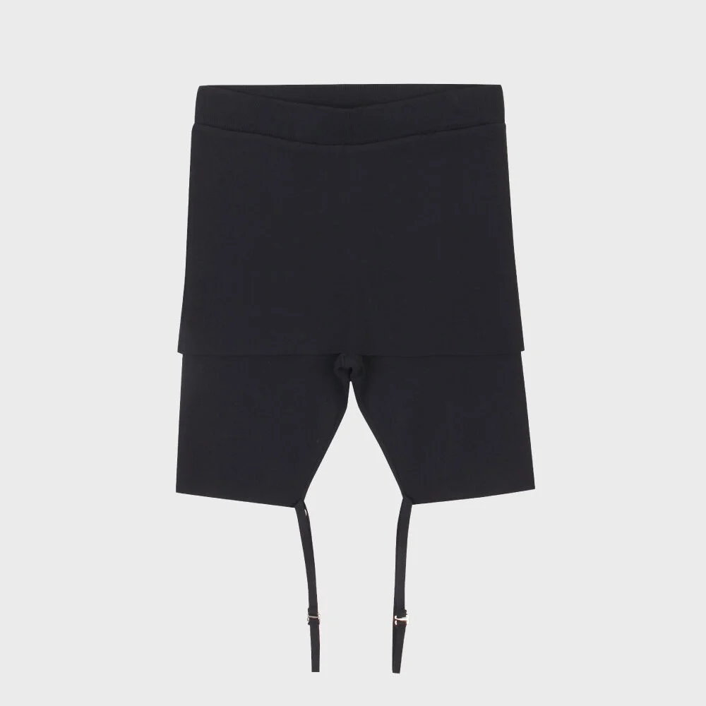 KNIT BIKER SHORTS BLACK BP2LG001