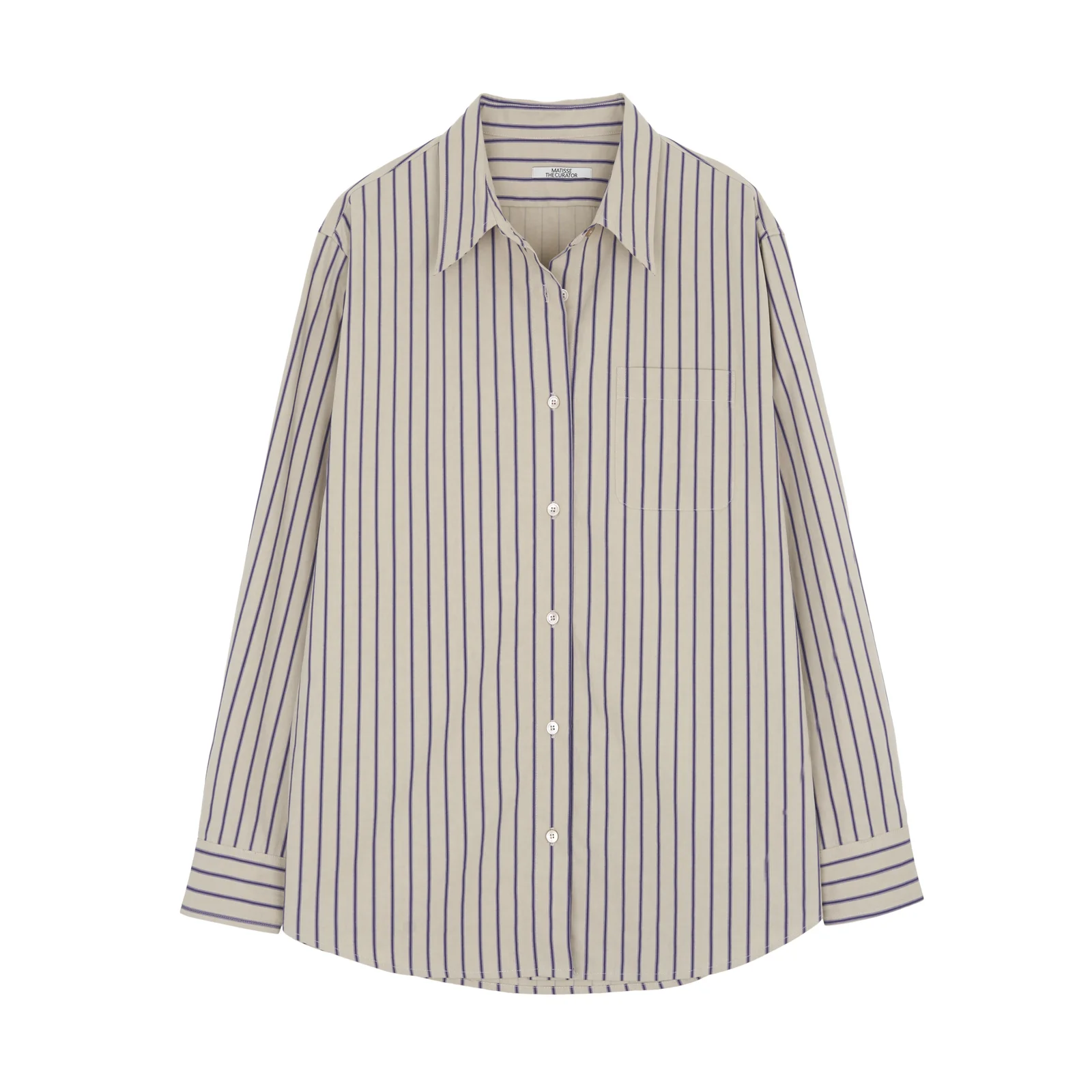 1PK STRIPE SHIRTS SAND VIOLET