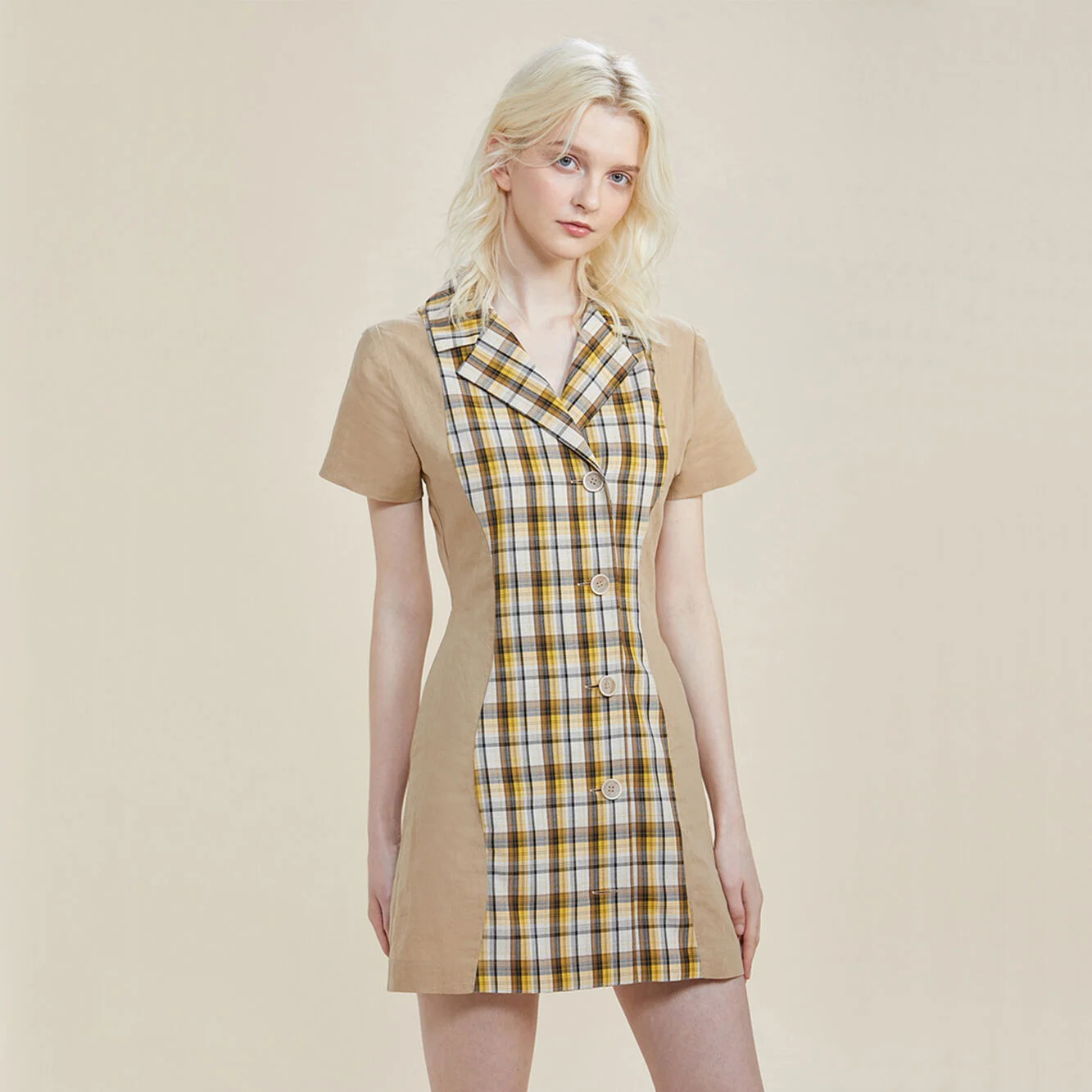 Plaid wave dress
