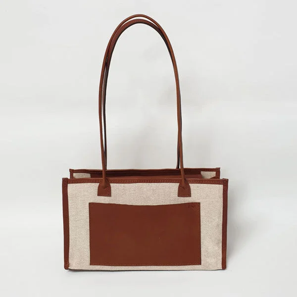 Daily Shopper Oblong (Leather &Canvas) / Brown
