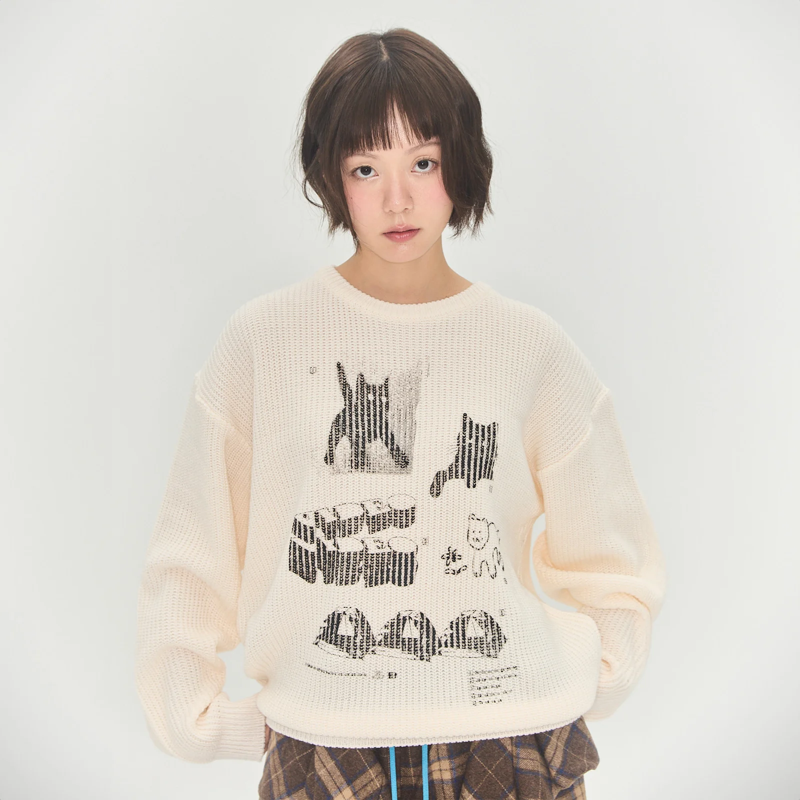 When Worn Baro Hipster 圖案 針織衫 毛衣
