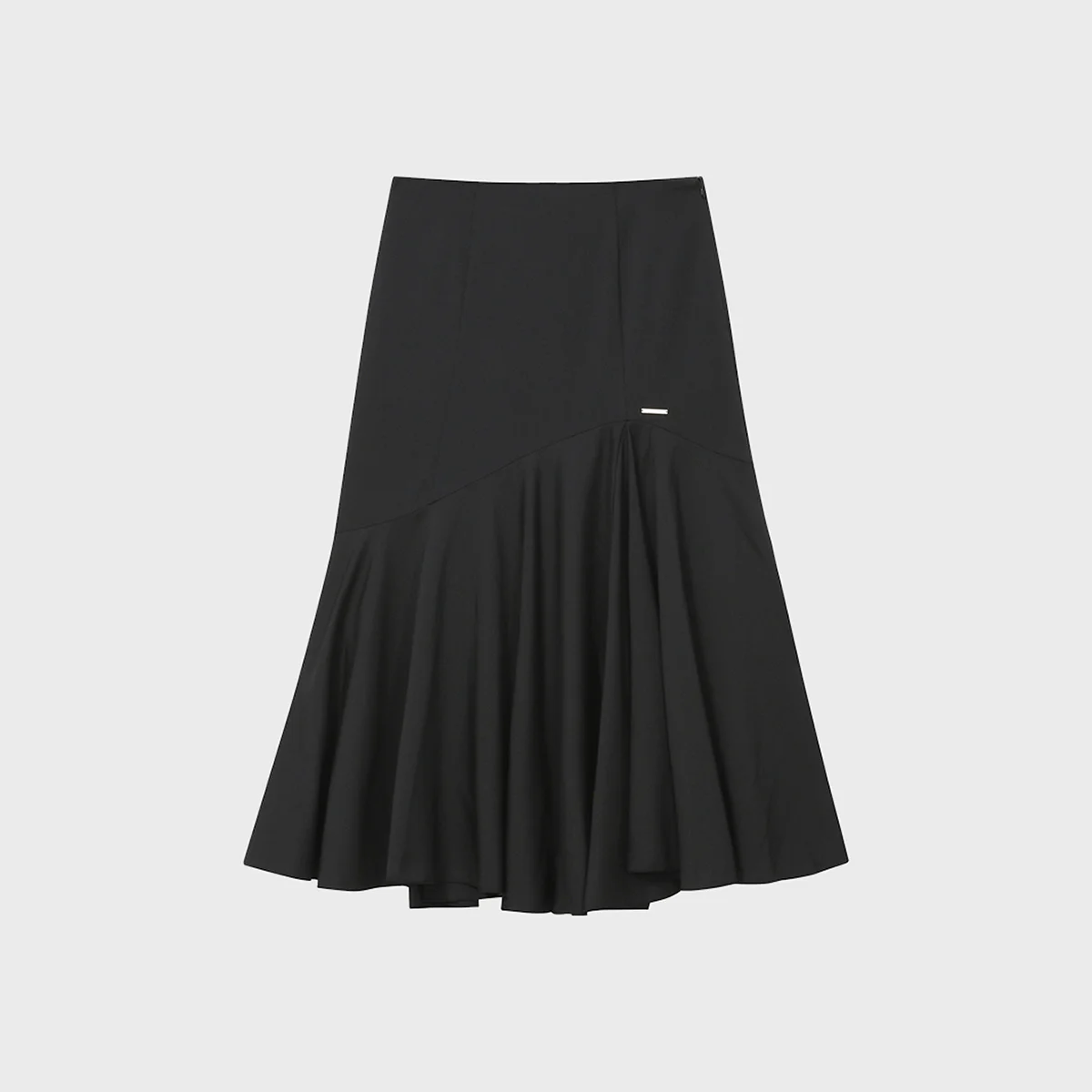 Flare long skirt BLACK