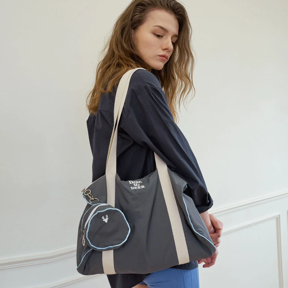 logo sports duffel Bag_Grey