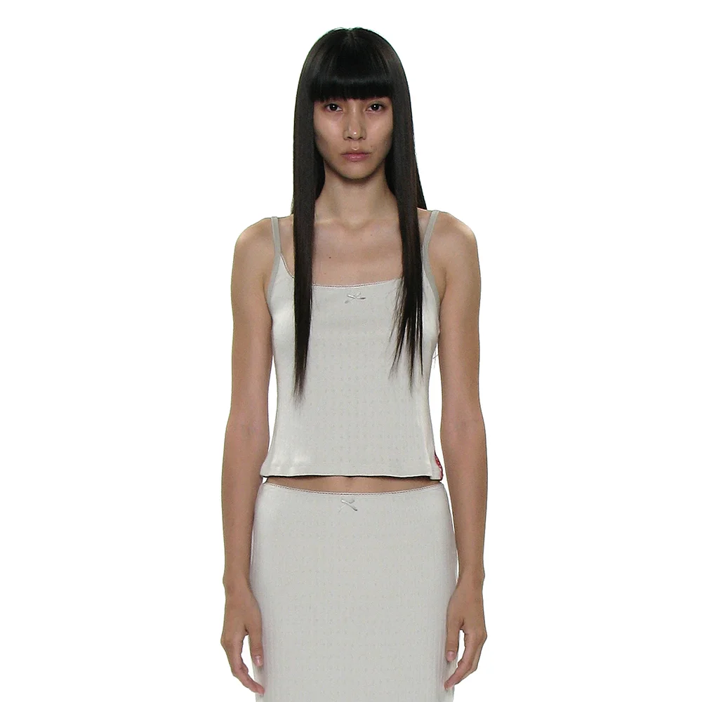 PWC LACE TRIM EYELET SLEEVELESS_MINT GREY