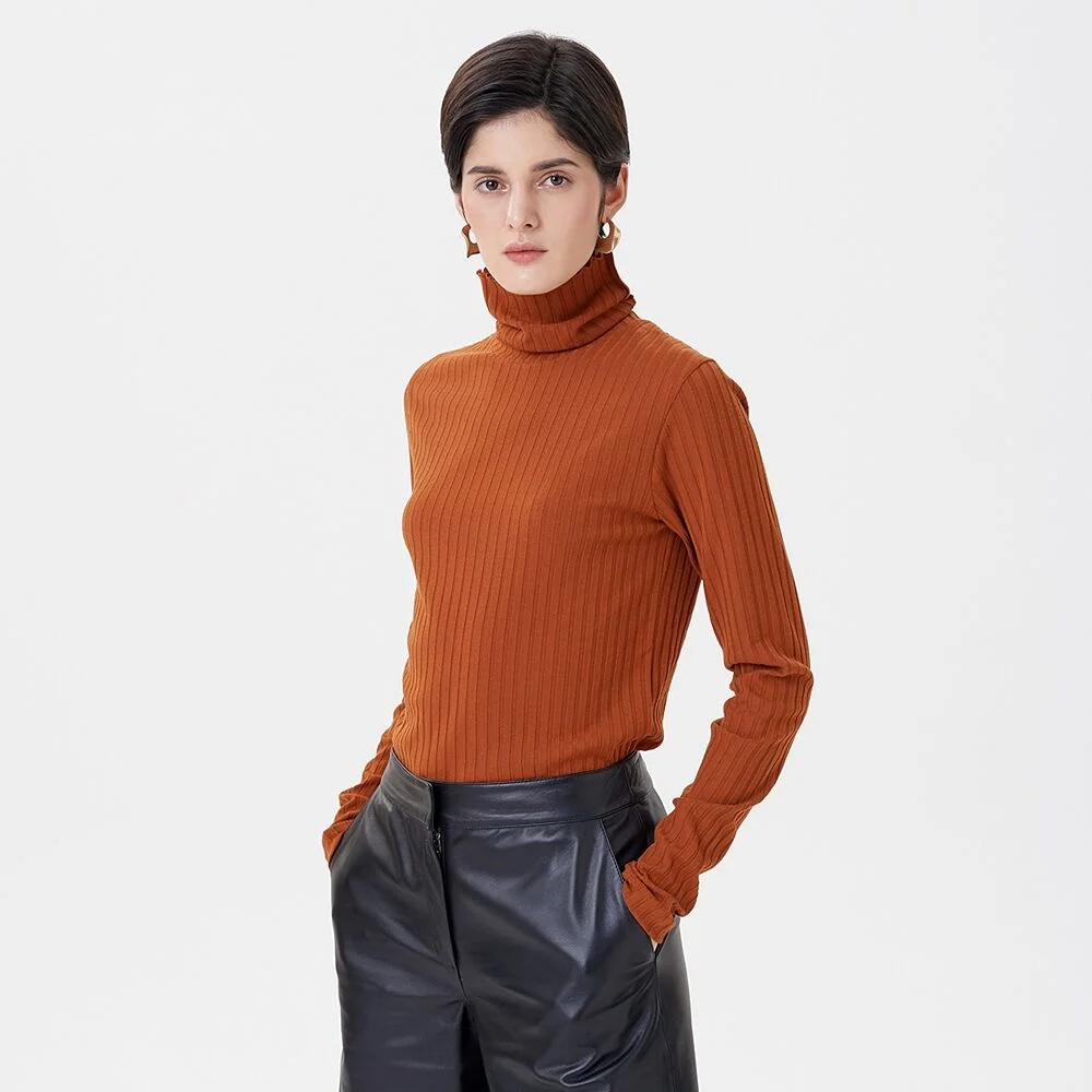 JERSEY REGULAR TURTLENECK ORANGE