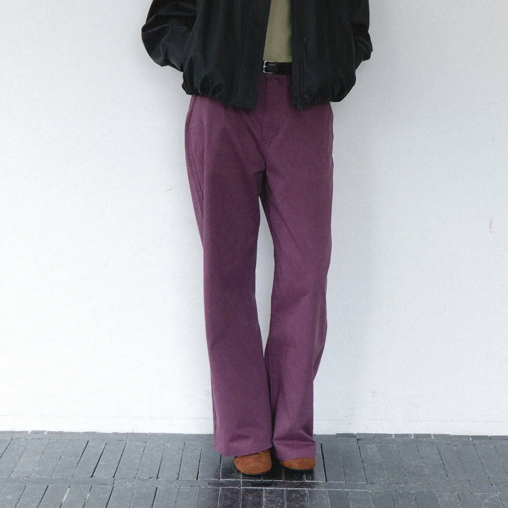 Bela Wide Cotton Pants_Purple