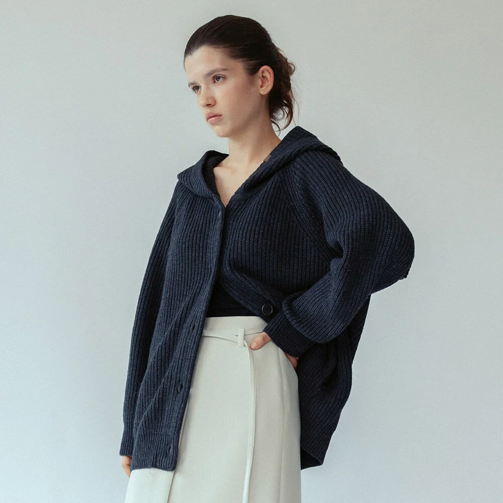 Hoodie Knit Cardigan SK5WD472-9E