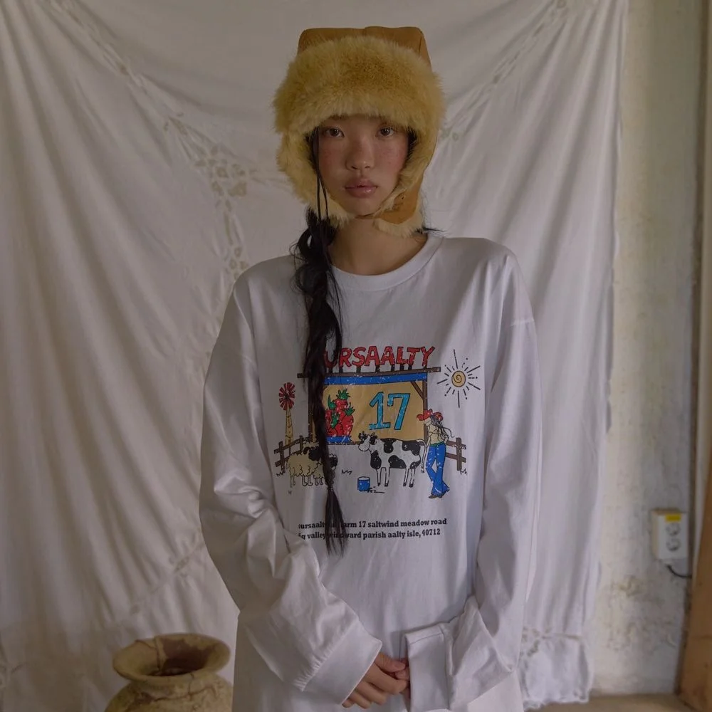 Farm Folk Overfit T-shirt / White