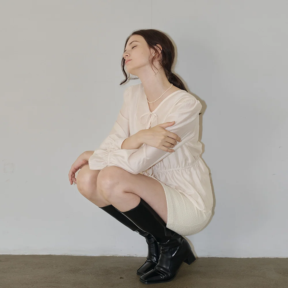 Lautre Feminine Ivory Tweed Skirt