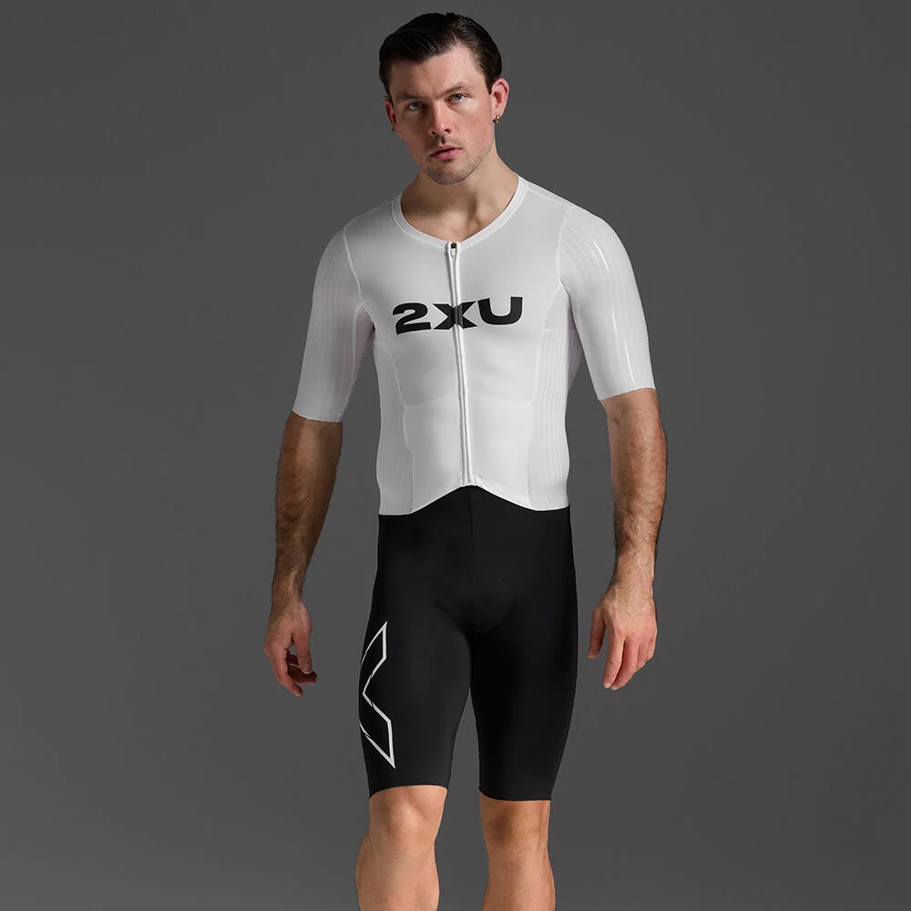 (男裝) 淺 速度 React 衣袖 Trisuit MT7393DBLK-WHT