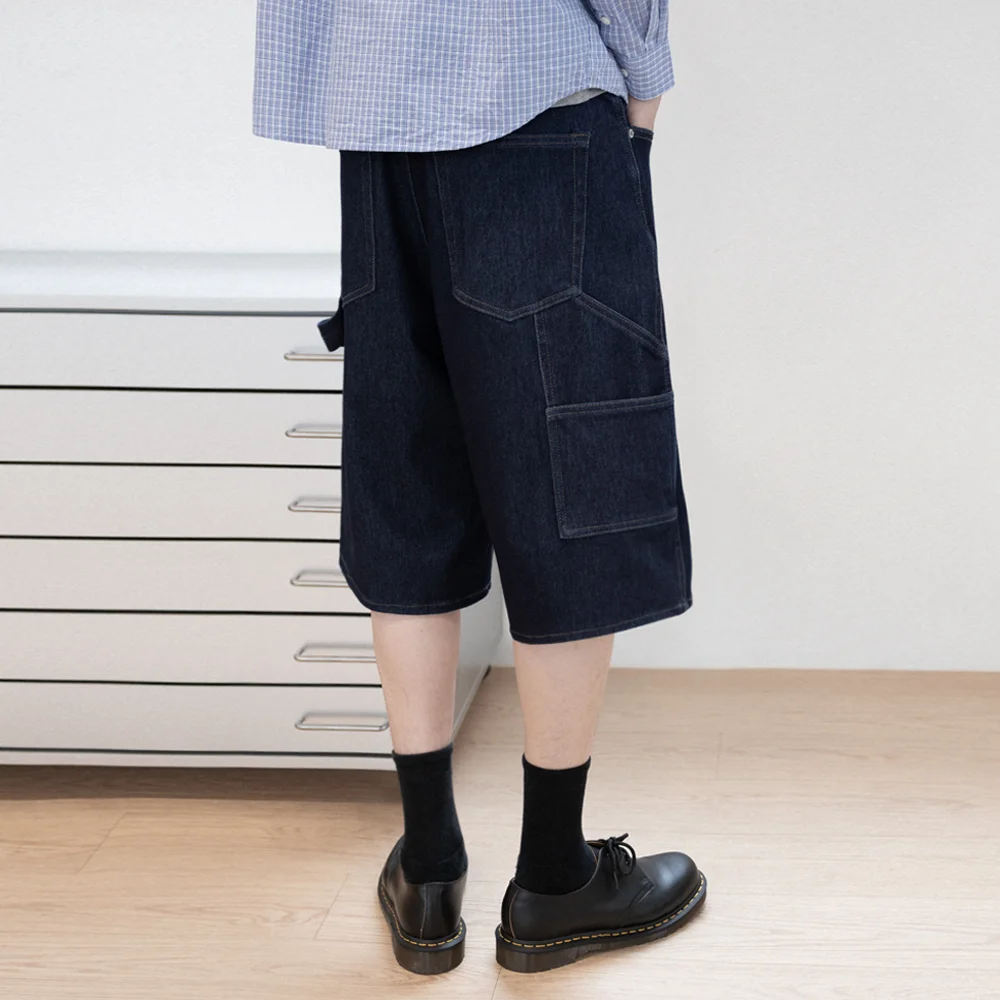 DENIM SWEAT CARPENTER SHORTS