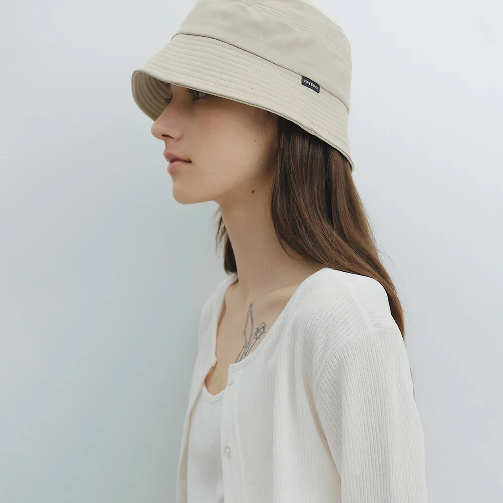 Cotton bucket hat (khaki beige)