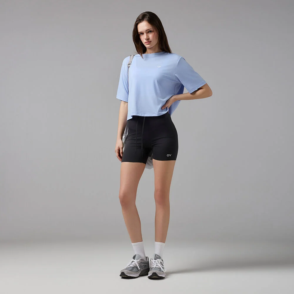 (W)Technol-OV 5 COMFY FLEX LEGGINGS SHORTS (CHARCOAL)