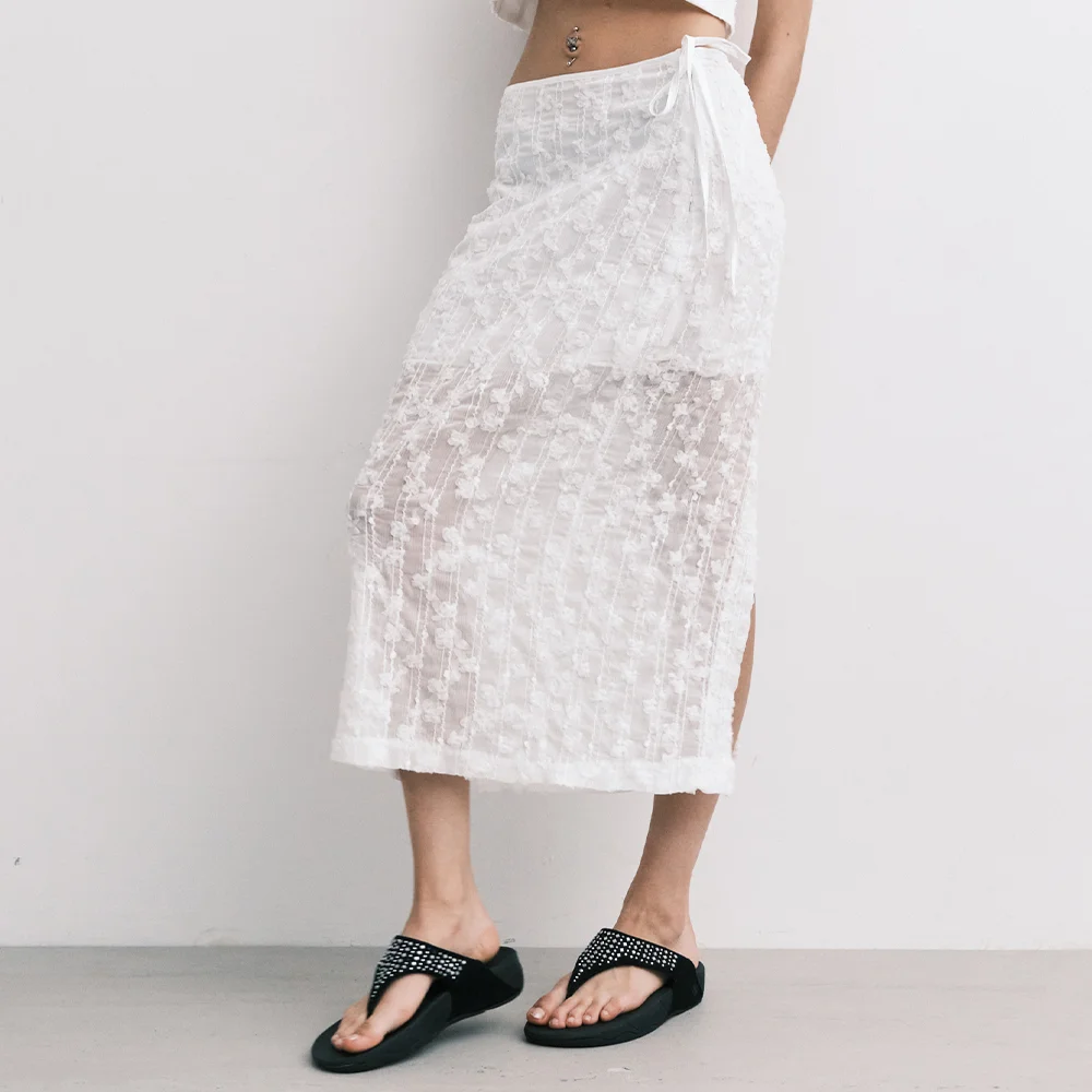 rose skirt (white)