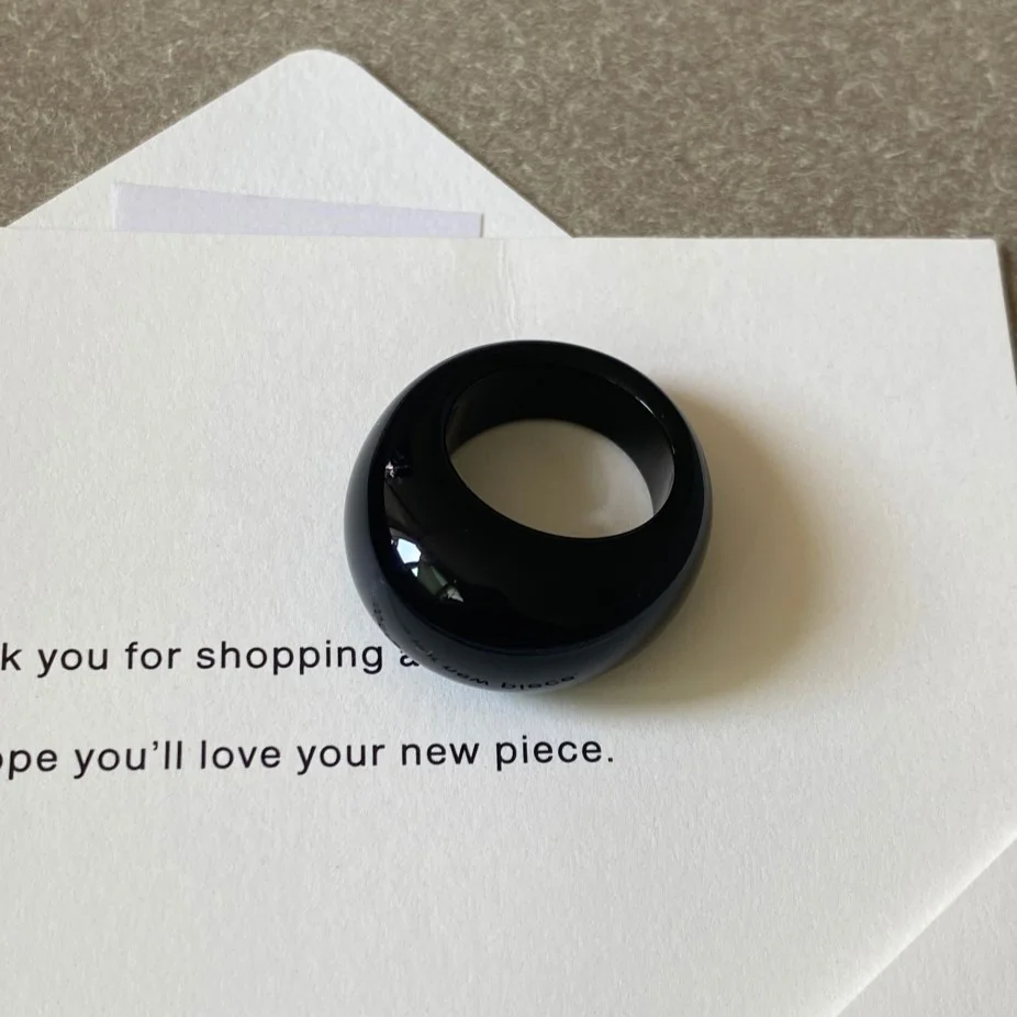 Onyx donut ring