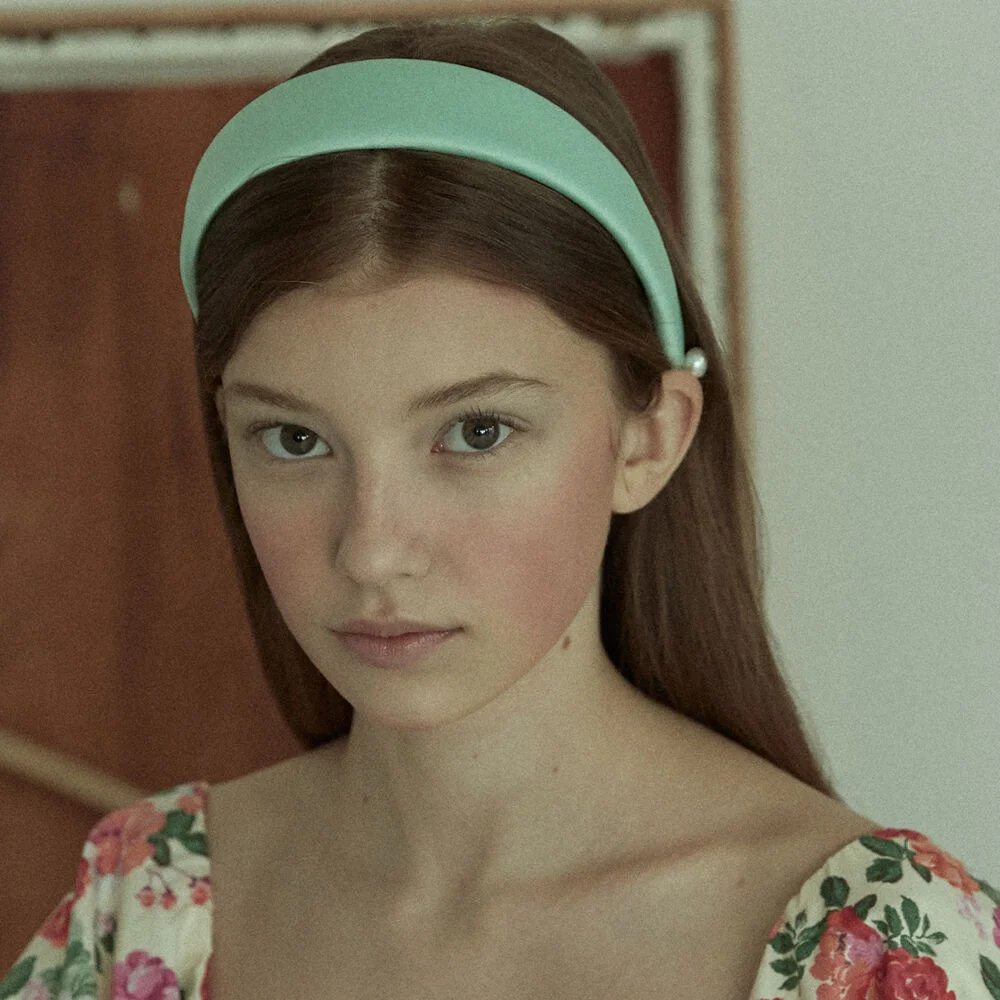 Mint Green Satin Headband