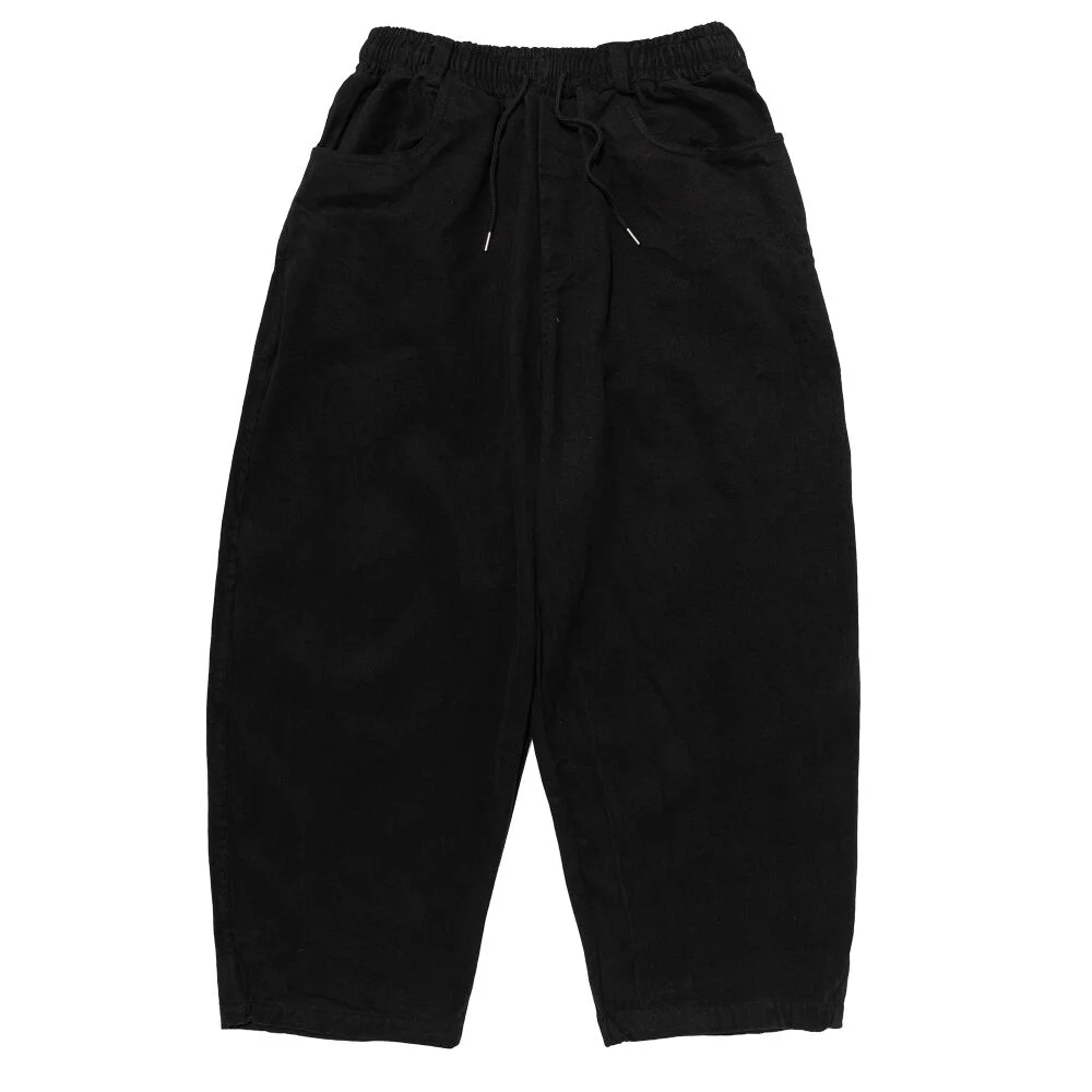 CB CURVED BALLOON WIDE BANDING PANTS (BLACK)
