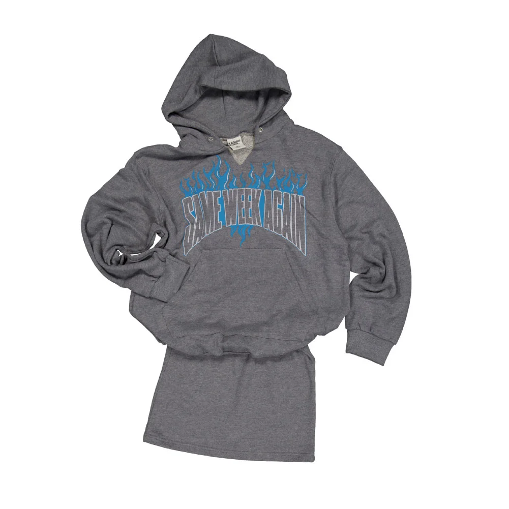SAME WEEK AGAIN HOODIE DRESS-GRAY