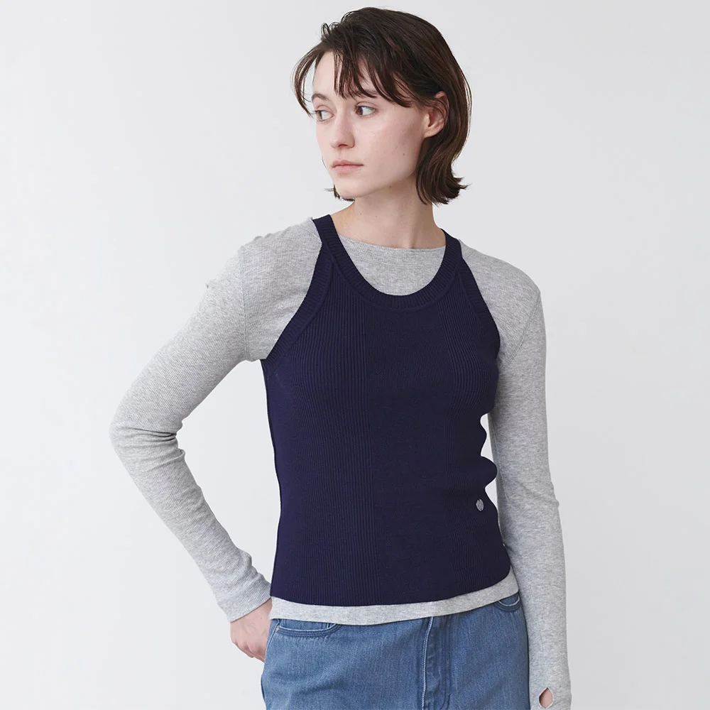 Halter Neck Knit Vest SK5SP161_2color