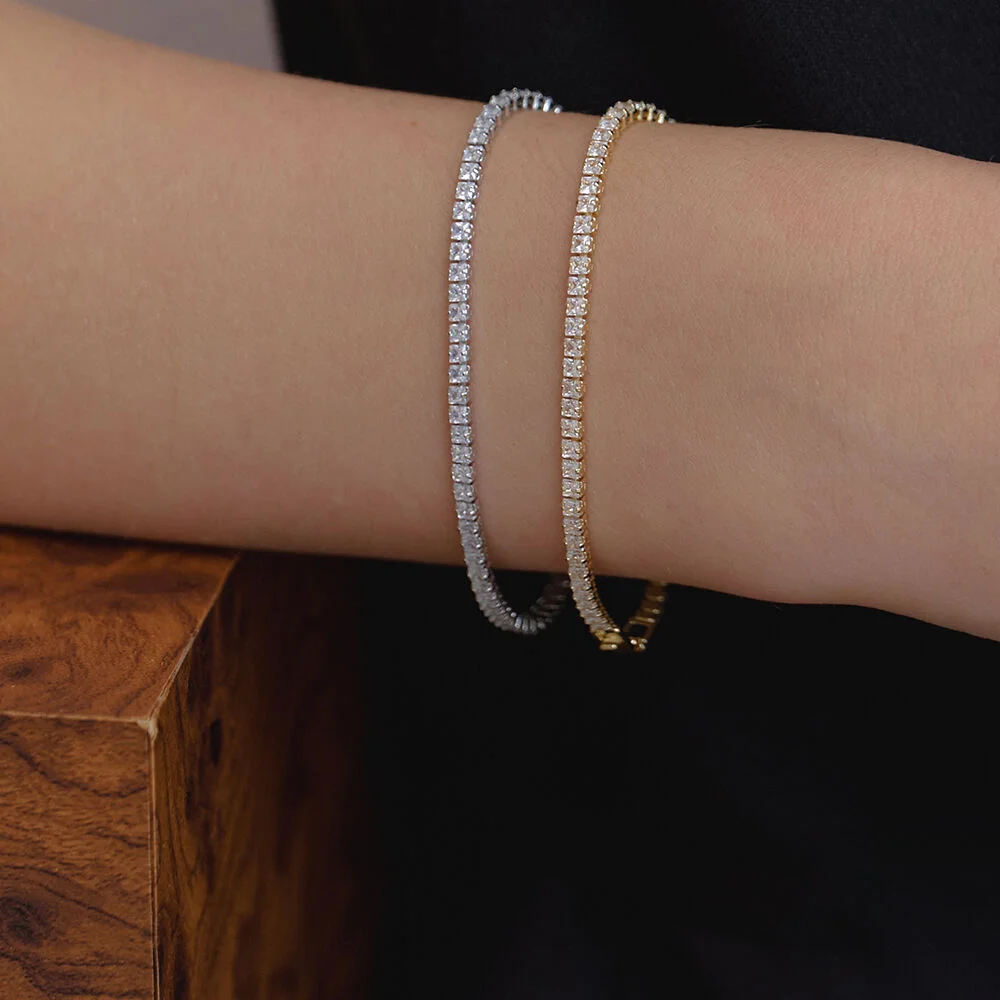 SQUARE TENNIS BRACELET_2COLOR JB009