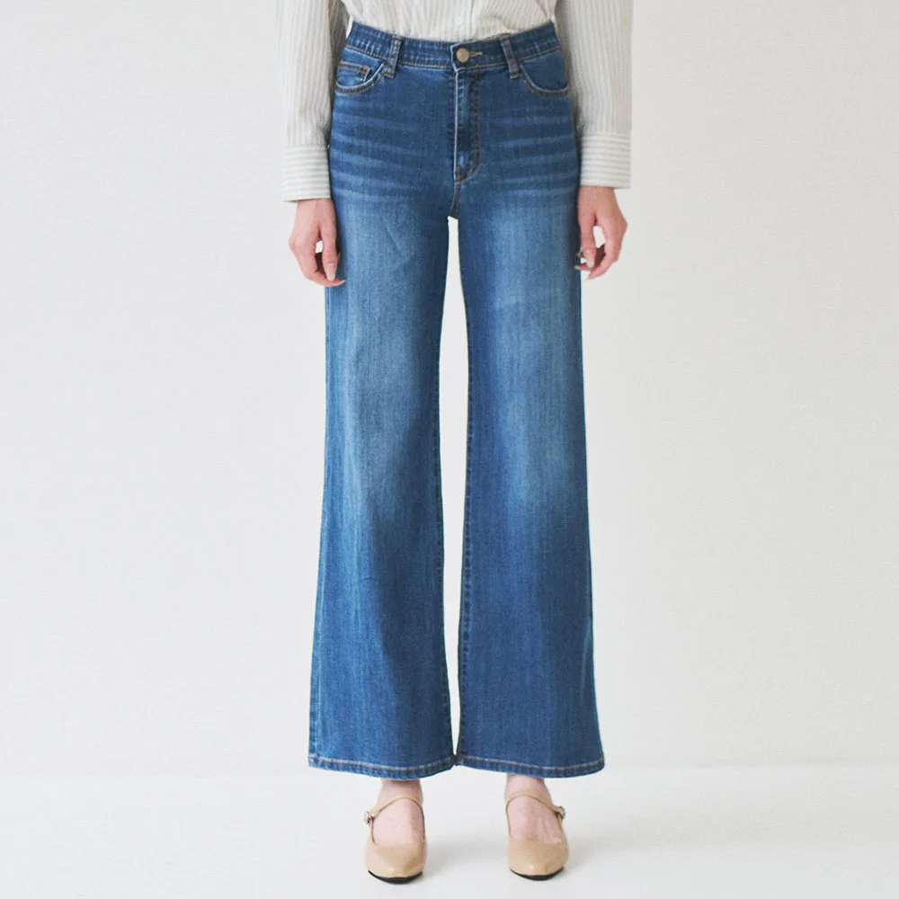 Wide flare denim pants