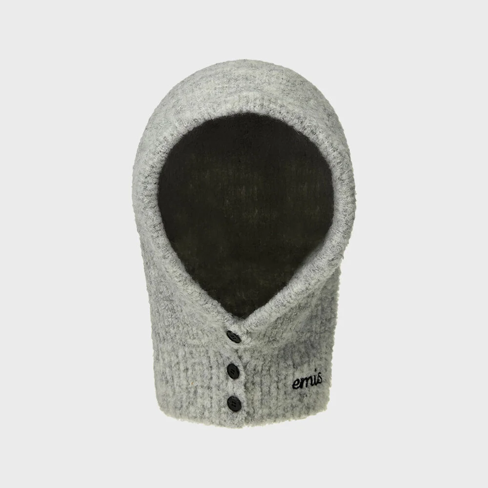BUTTON BALACLAVA-MELANGE GRAY