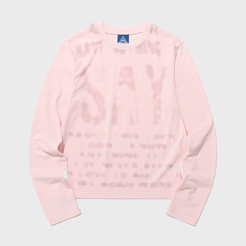 SAY BLUR LS TEE_PINK(IK2FSMT552A)