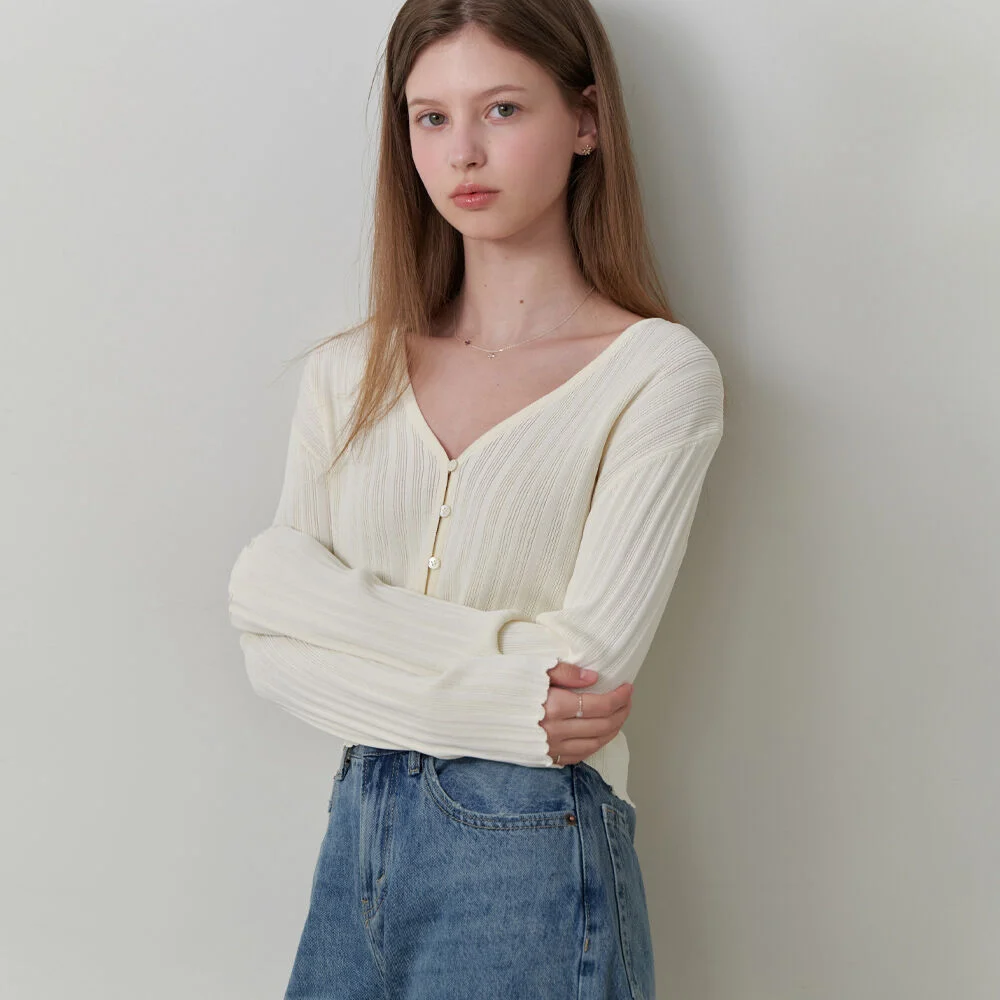 Bagel v cardigan (cream)
