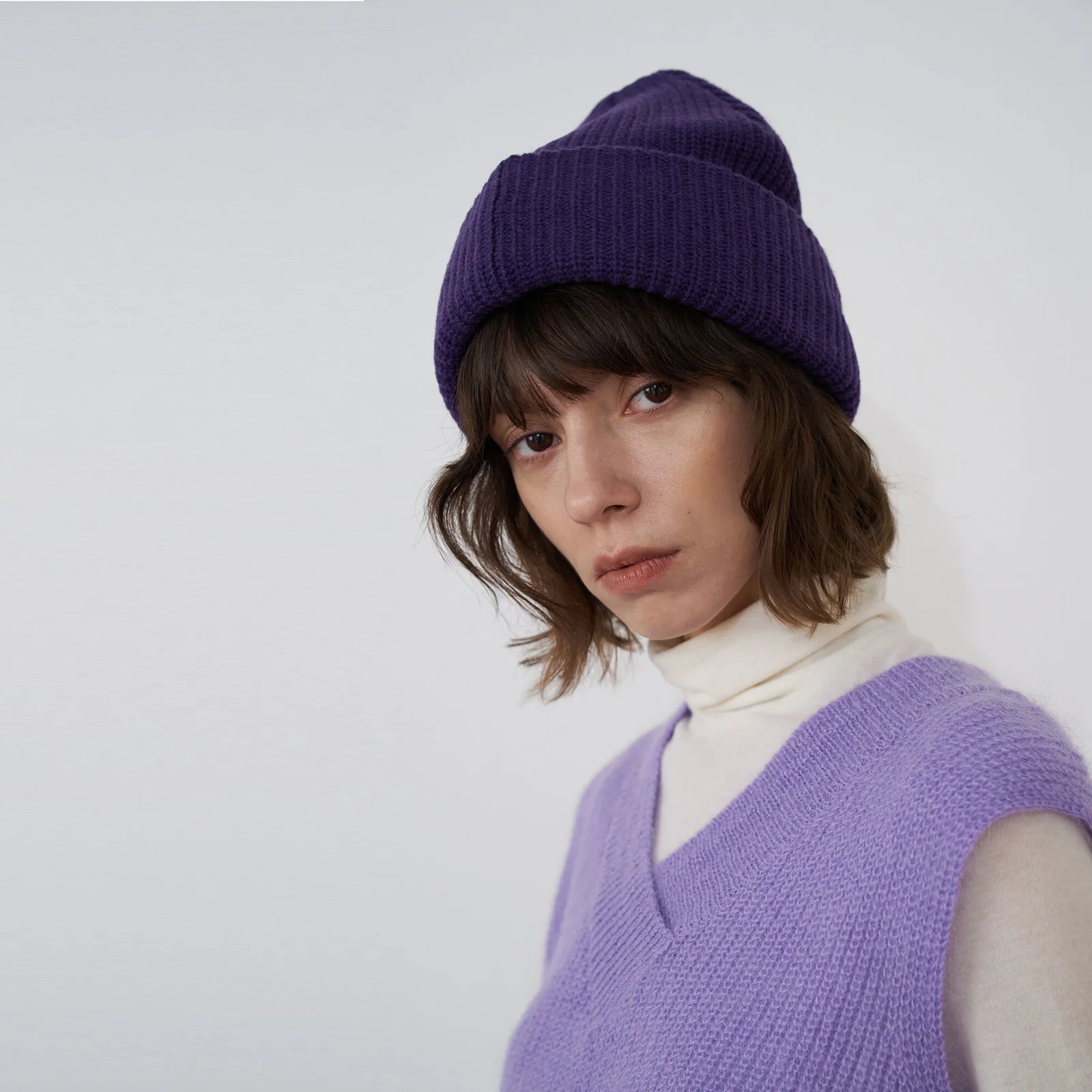 Beanie Logo Lambs Deep Purple