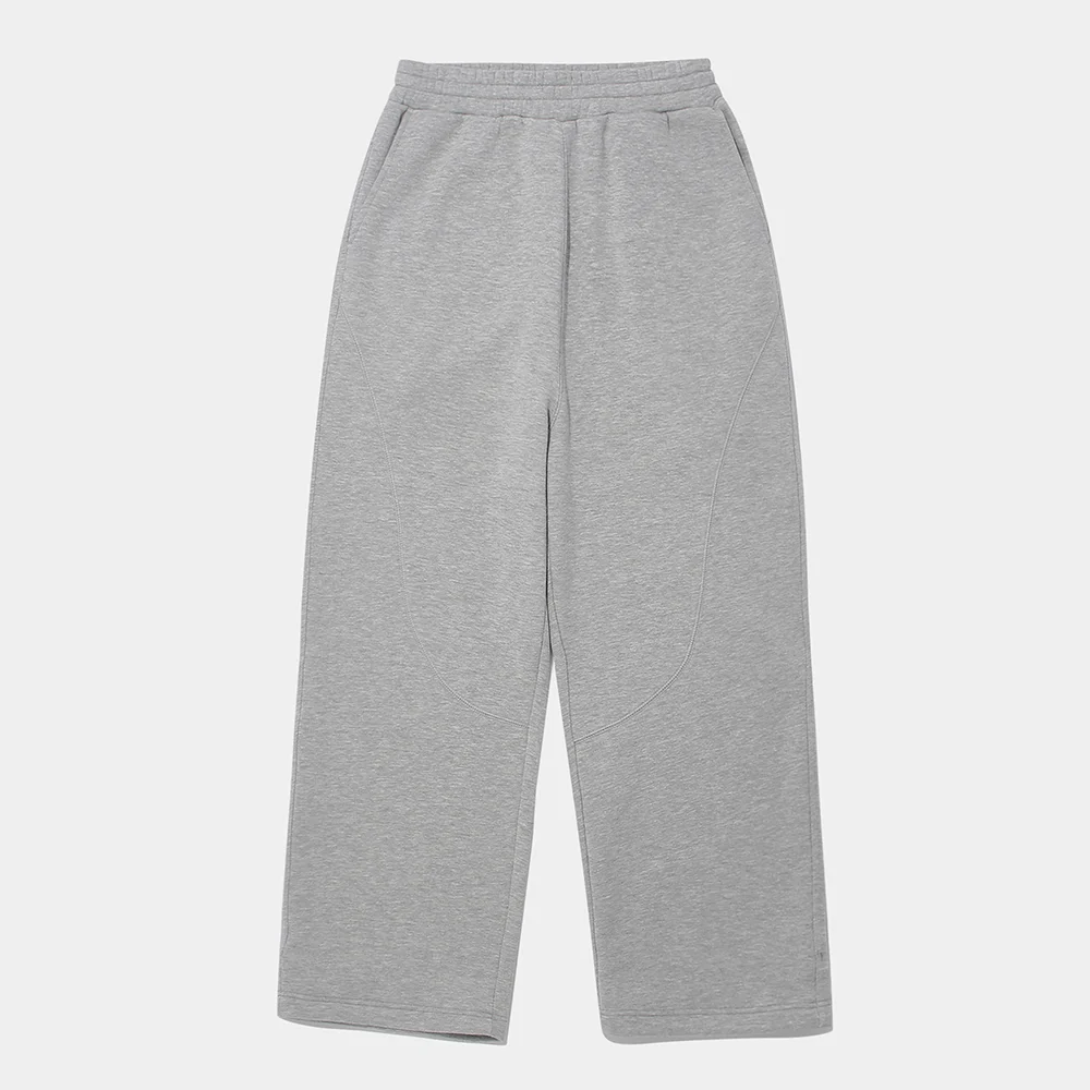 NEW SCRIPT PANEL FLEECE WIDE SWEATPANTS_M.GRAY