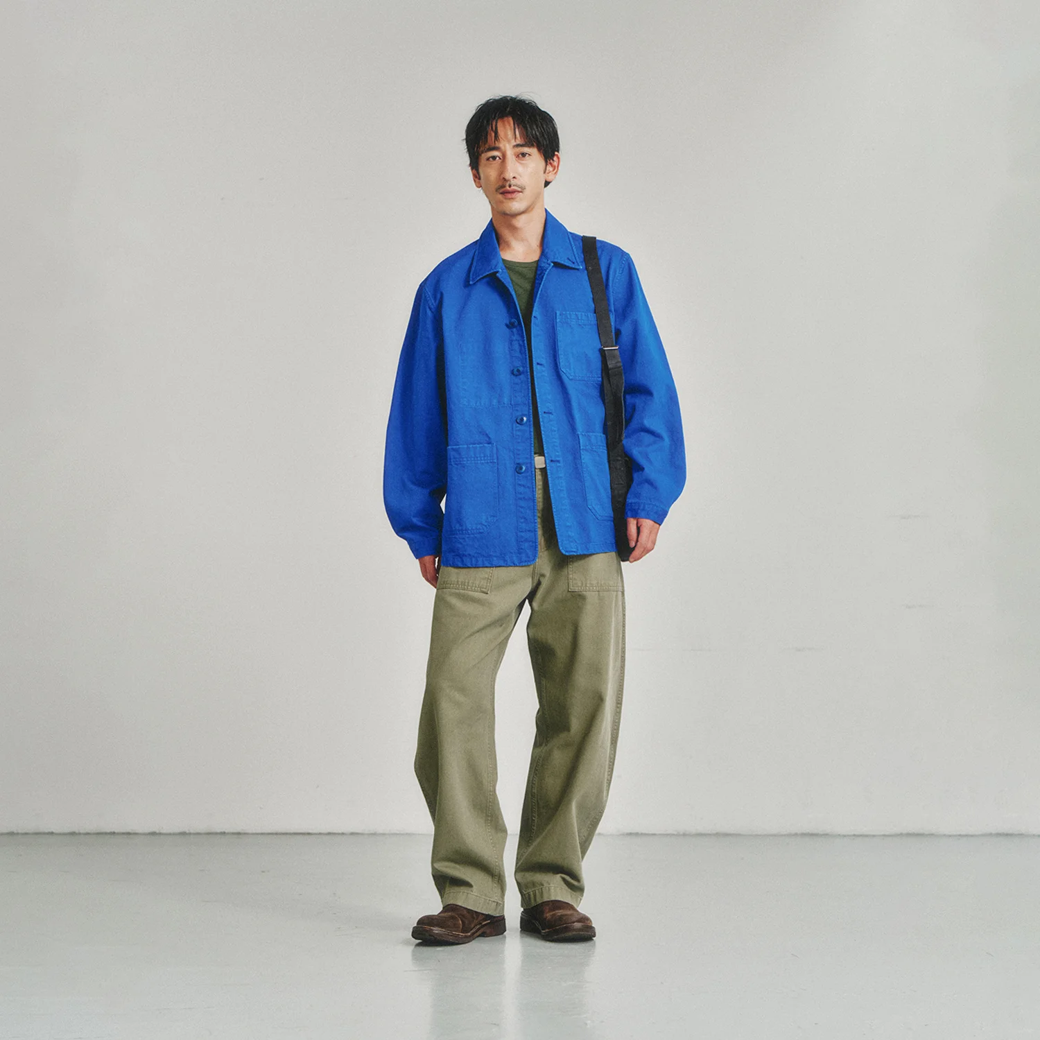 Curved Fatigue Trousers_Olive