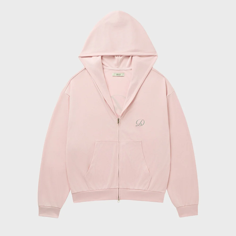 COOL MESH HOODED ZIP UP IN LIGHT PINK