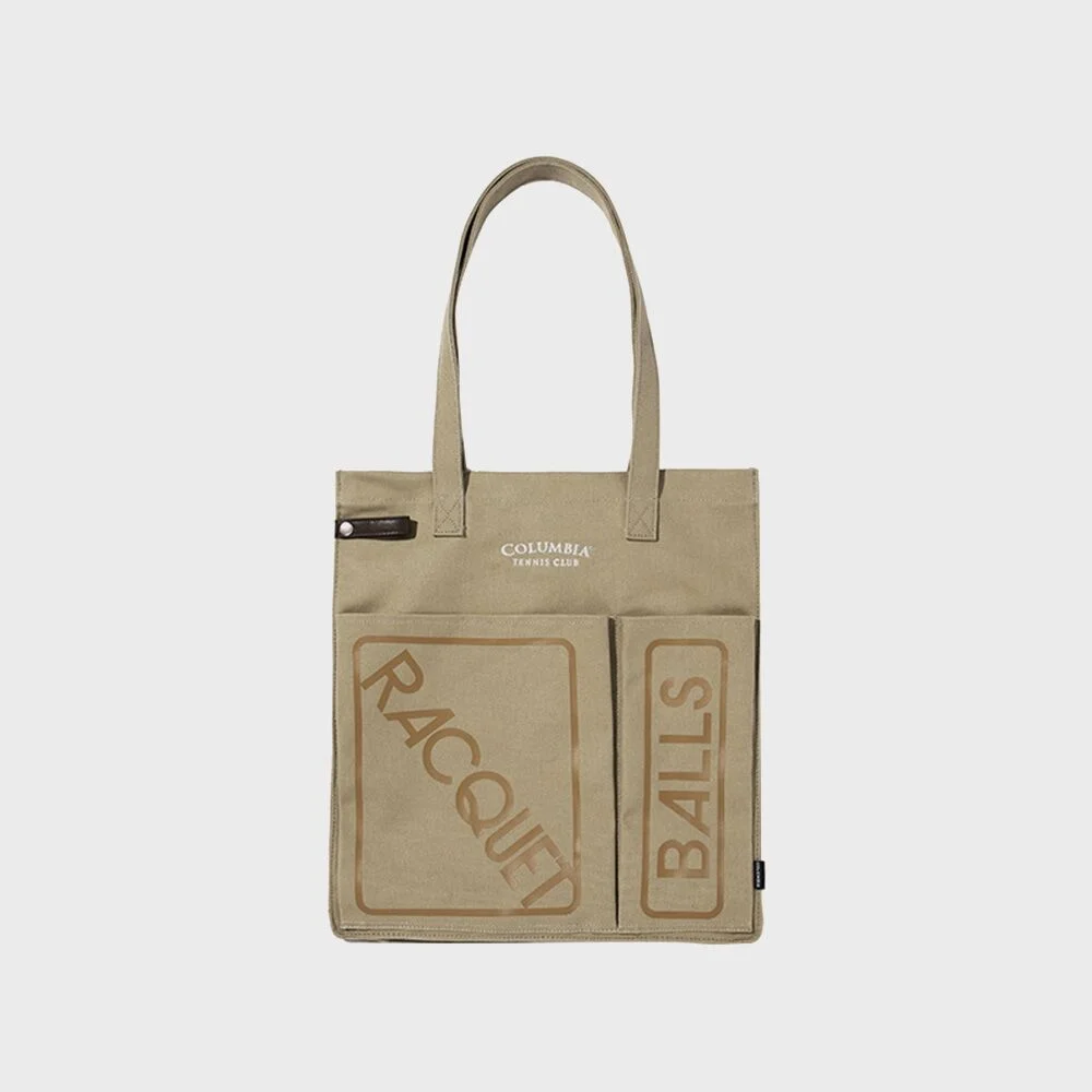CU TENNIS RACQUET CANVAS BAG 卡其色