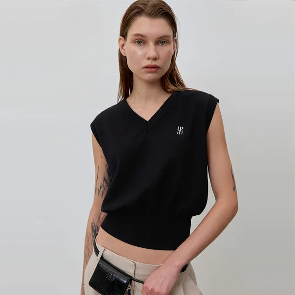 ESSENTIAL CLASSIC V-NECK KNIT VEST(VT-0256)